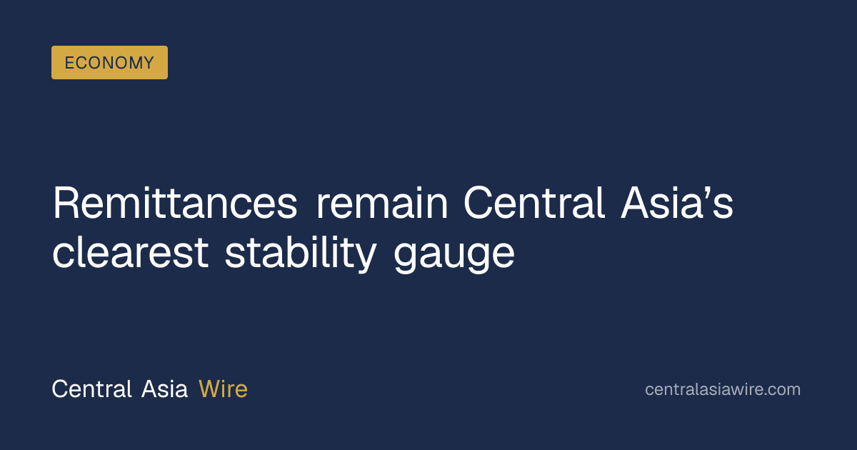Remittances remain Central Asia’s clearest stability gauge — Central ...